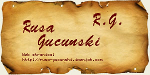Rusa Gucunski vizit kartica